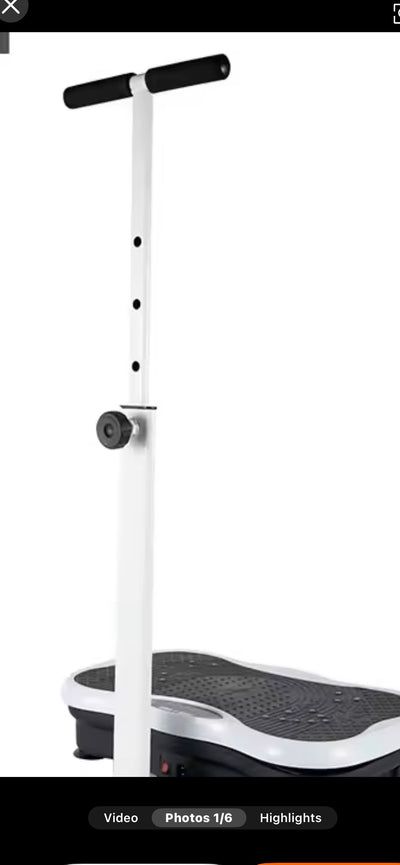 Whole Body Vibration Plate Fitness Machine with Handle for stability and support